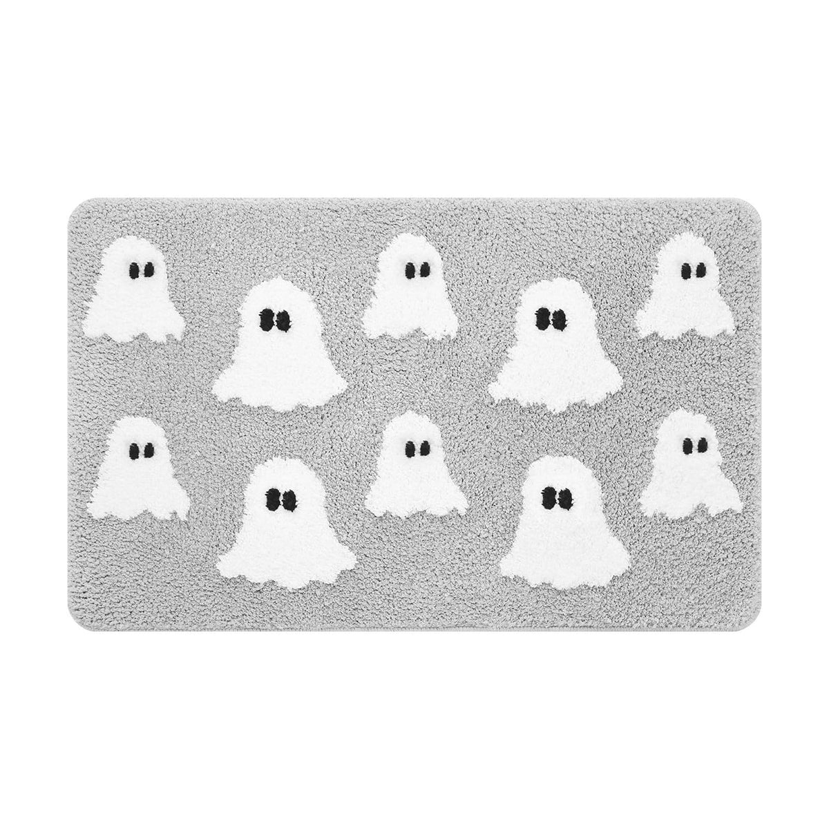 Konghyp Halloween Doormat Outdoor Welcome Mat, Unique Ghost Design, Quality Material for Holiday Decor, Indoor Outdoor Use, Festive Floor Mat for Halloween Party