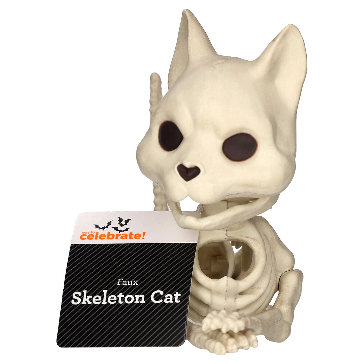 Faux Skeleton Cat Decoration, 5.1", Halloween by Way To Celebrate