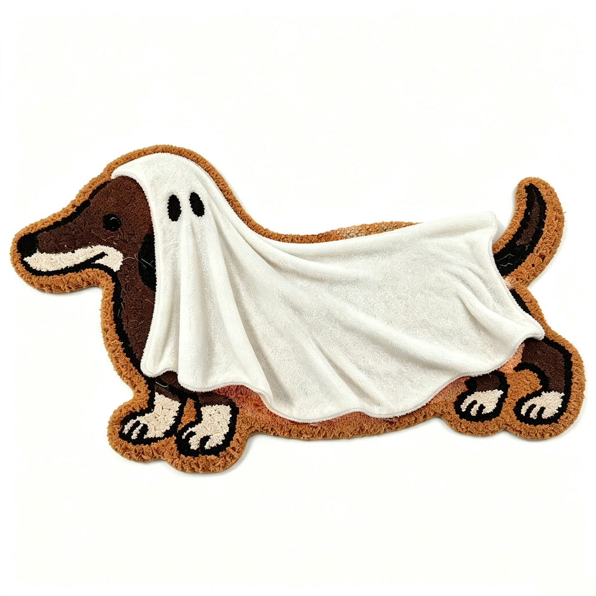 Halloween Decor White Ghost Rug 24x16 inches, Handmade Tufted Fluffy Aesthetic Area Rugs, Cute Soft Cool Non Slip Floor Carpet Bath mat, Living Room, Bathroom, playroom, Kitchen