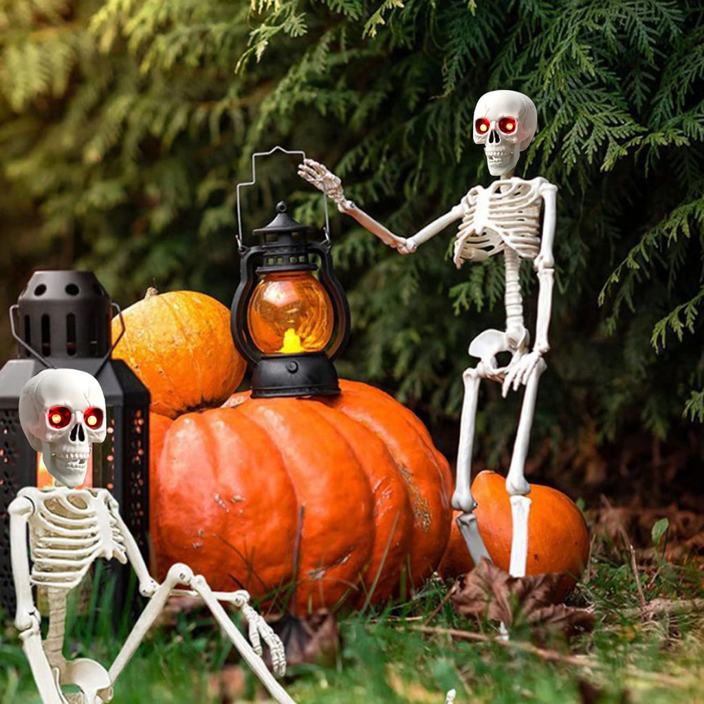 Yedigre 5.4FT HalloweenSkeleton Decor, Movable Joints Realistic Full Body Bones Skeleton Prop, No Light