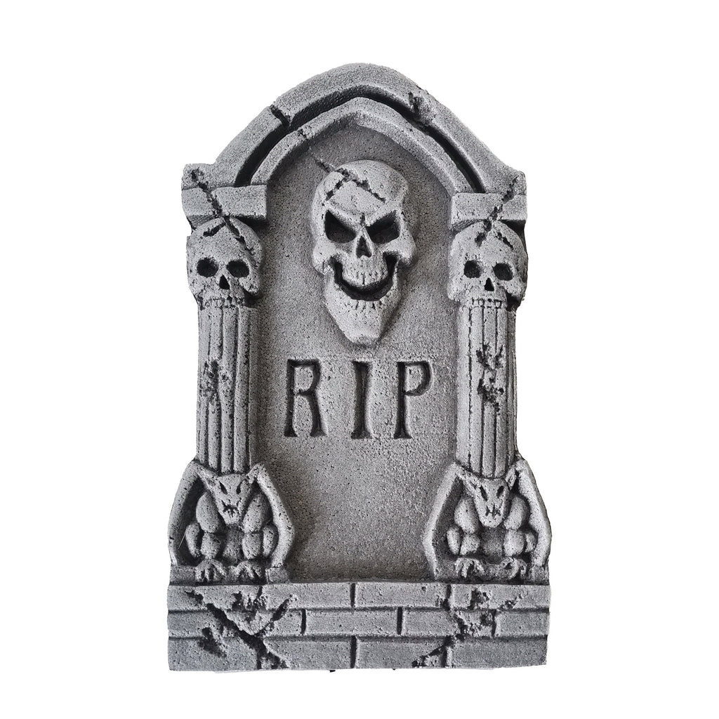 Tombstones Skulls Decoration Set, Gray, 6 Pieces, Halloween by Way To Celebrate