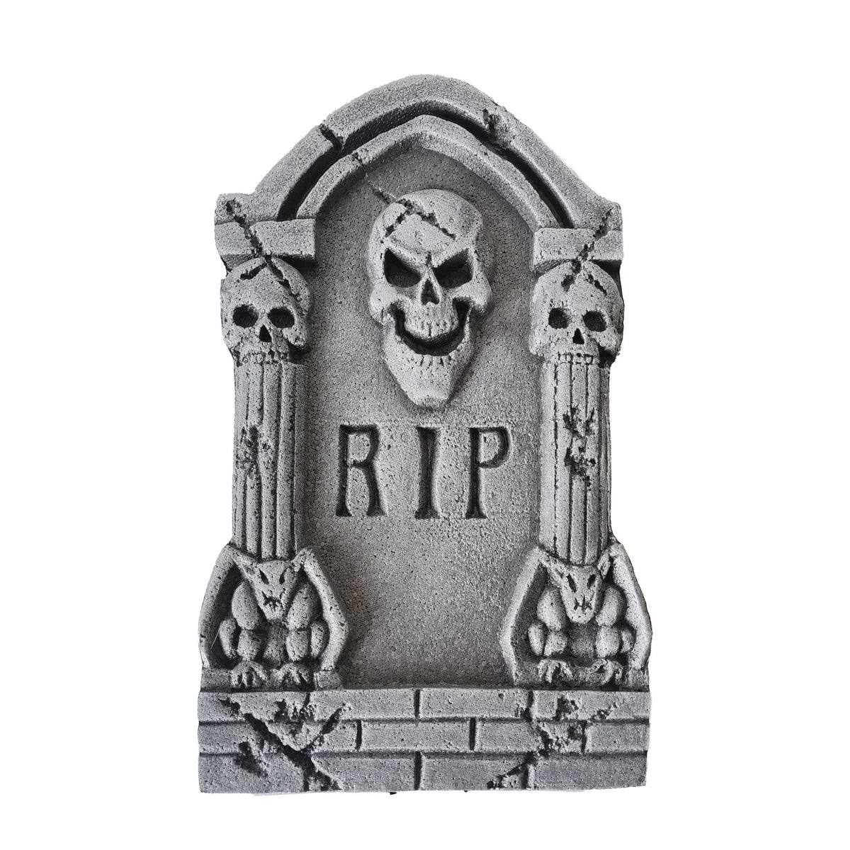 Tombstones Skulls Decoration Set, Gray, 6 Pieces, Halloween by Way To Celebrate