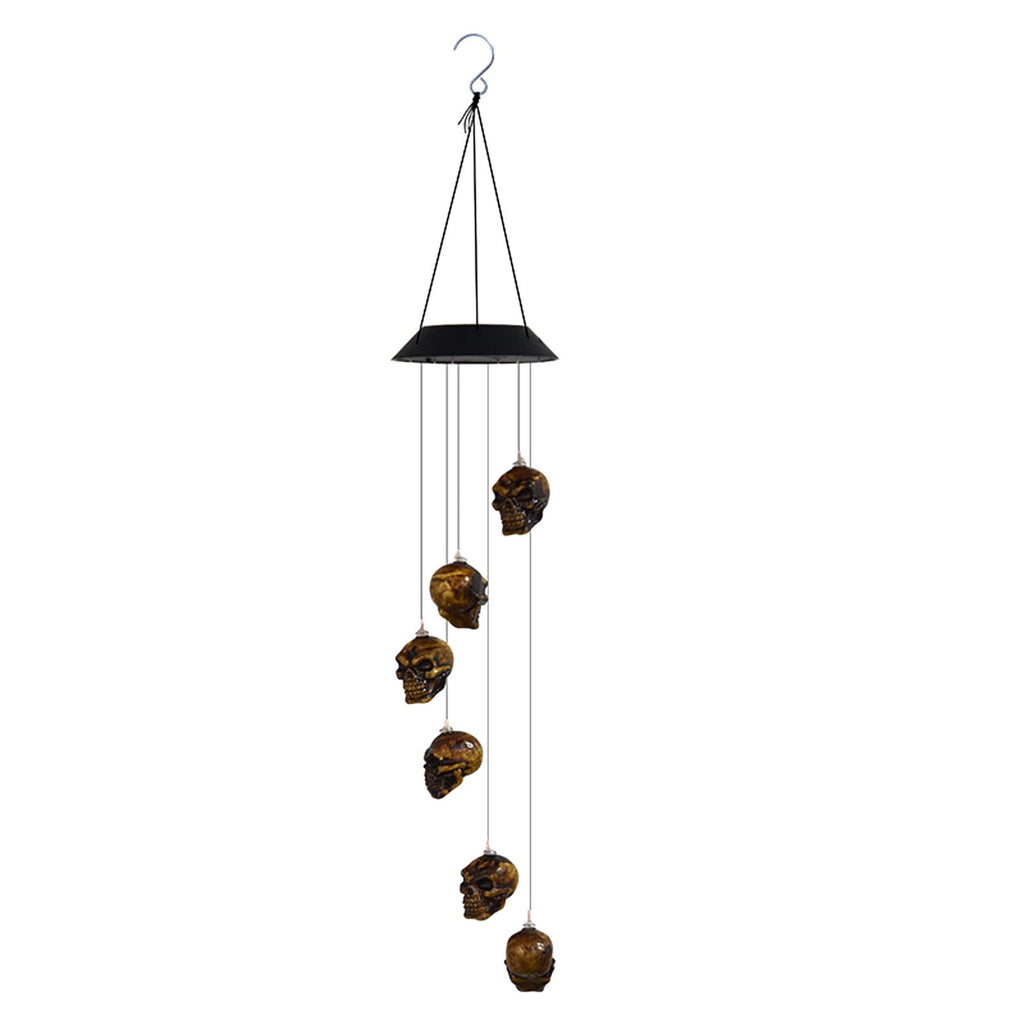Vikakiooze Solar Powered LED Halloween Pumpkin Wind Chime Light Outdoor Yard Garden Decor Halloween decorations sales
