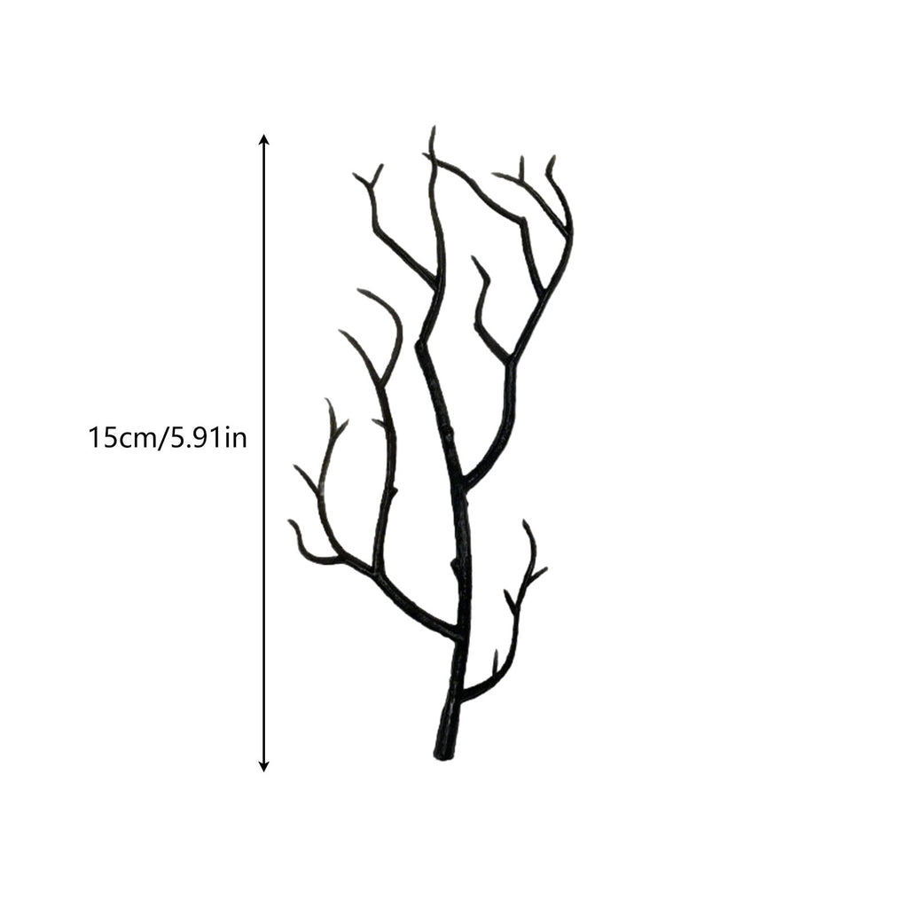 Halloween Artificial Branches, 10Pcs Black Bare Twigs Vase Fillers for Spooky Home Decor, Plastic Decorative Stems for Mantel Table Centerpiece, Creepy Indoor Outdoor Halloween Accents