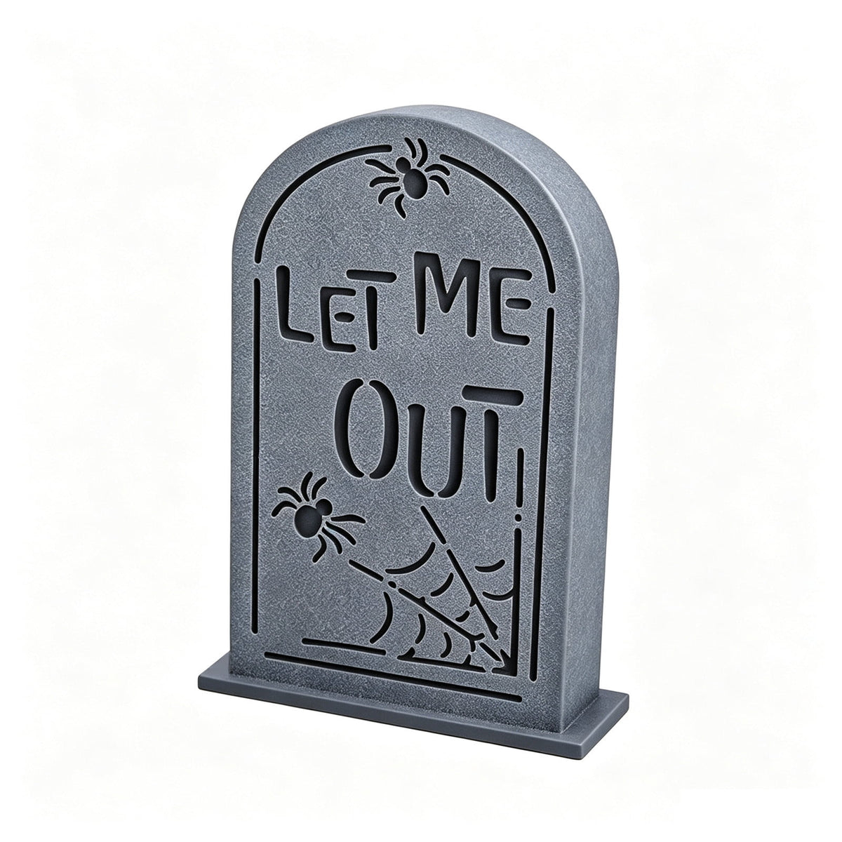 AURIGATE Lit Halloween Tombstone Decoration, Resin Light Up Tombstone with Skeleton Hands, for Tabletop Mantel Spooky Party Decor