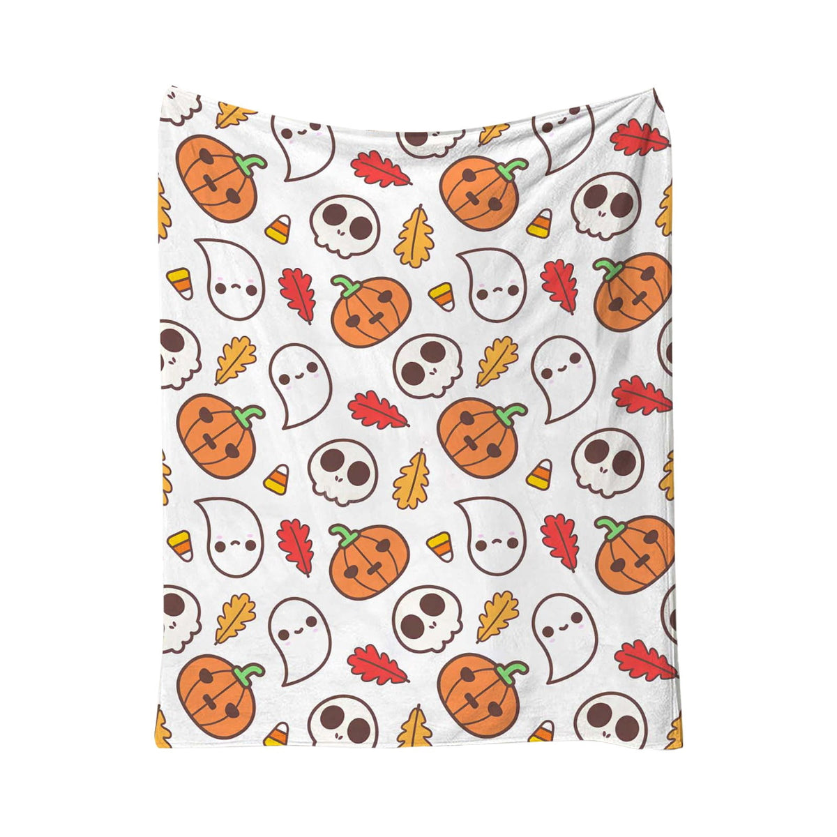 Halloween blanket,Halloween Print Throw Blanket Flannel Soft Cozy Decorative Nap Blanket with Ghost Pumpkin Skull for Office Bedroom Sofa Camping Travel(100x150cm/39x59 Inch),Black