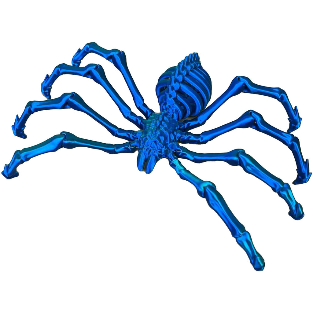 3D Printed Hell Skeleton Wolf Spider, Movable Contraction Spider Toy Ornament, Halloween Spider Decorations, Desktop 3D Printed Wolf Spider Toy for Halloween Decor