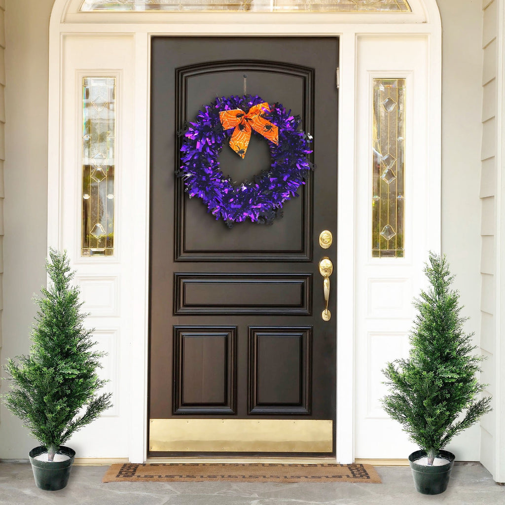 XGFHYJEH Halloween Wreath, Halloween Wreaths for Front Door, Halloween Decorations, Halloween Home Wall Decor Ornaments