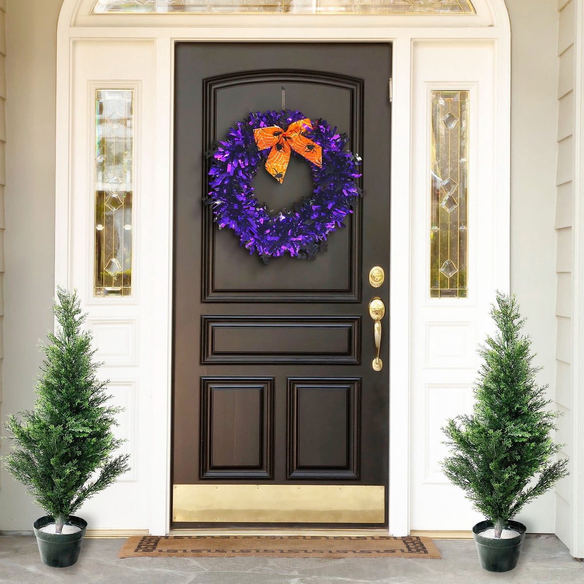 XGFHYJEH Halloween Wreath, Halloween Wreaths for Front Door, Halloween Decorations, Halloween Home Wall Decor Ornaments