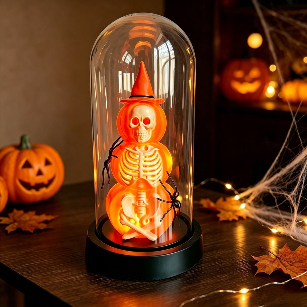 Realistic White Plastic Half Torso Skeleton Tabletop Prop, Detailed Human Half Skeleton Halloween Desktop Decor, Weatherproof Indoor Outdoor Reusable Spooky Party Ornament