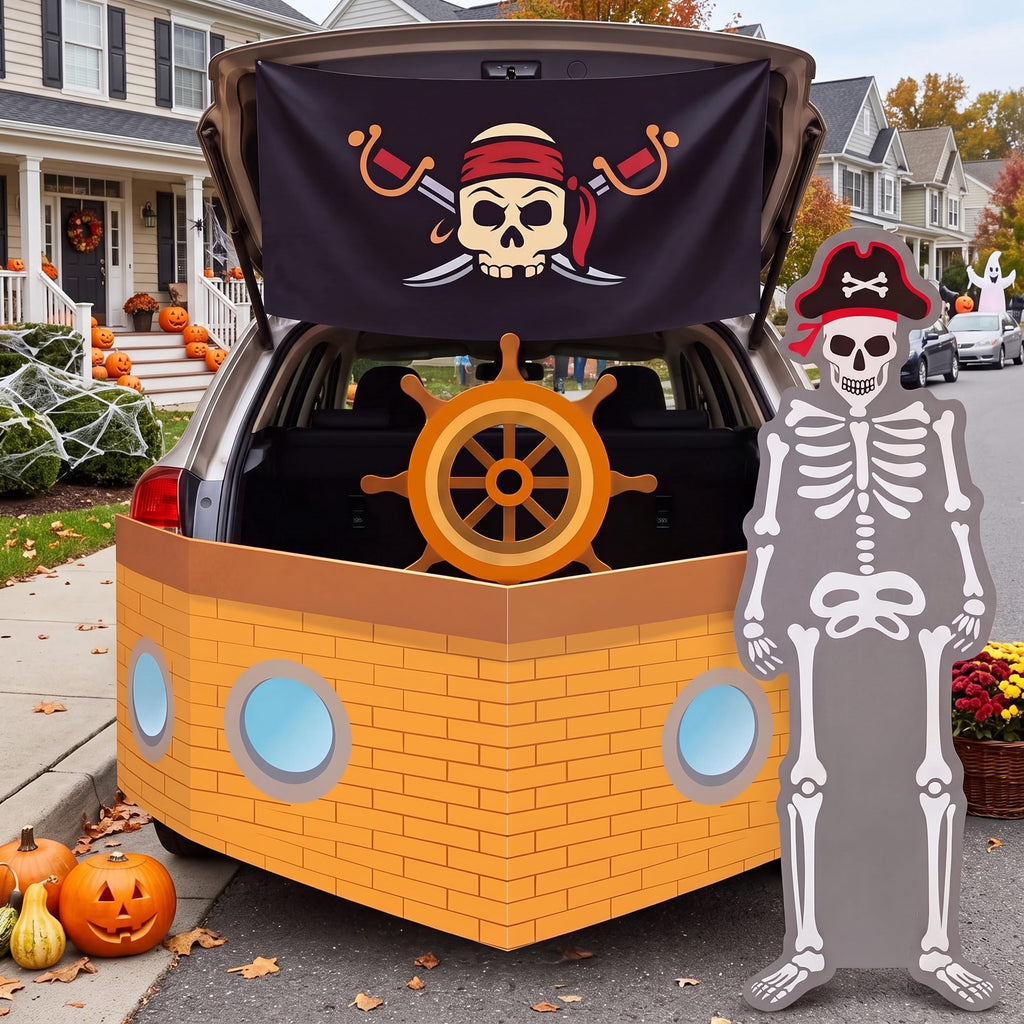 Joyfy Halloween Trunk or Treat Car Decorations Kit,Halloween Car Decorations Car Archway with Frankenstein Theme,Trunk or Treat Decorations for Suv,Halloween Outdoor Garage Door Party Decor