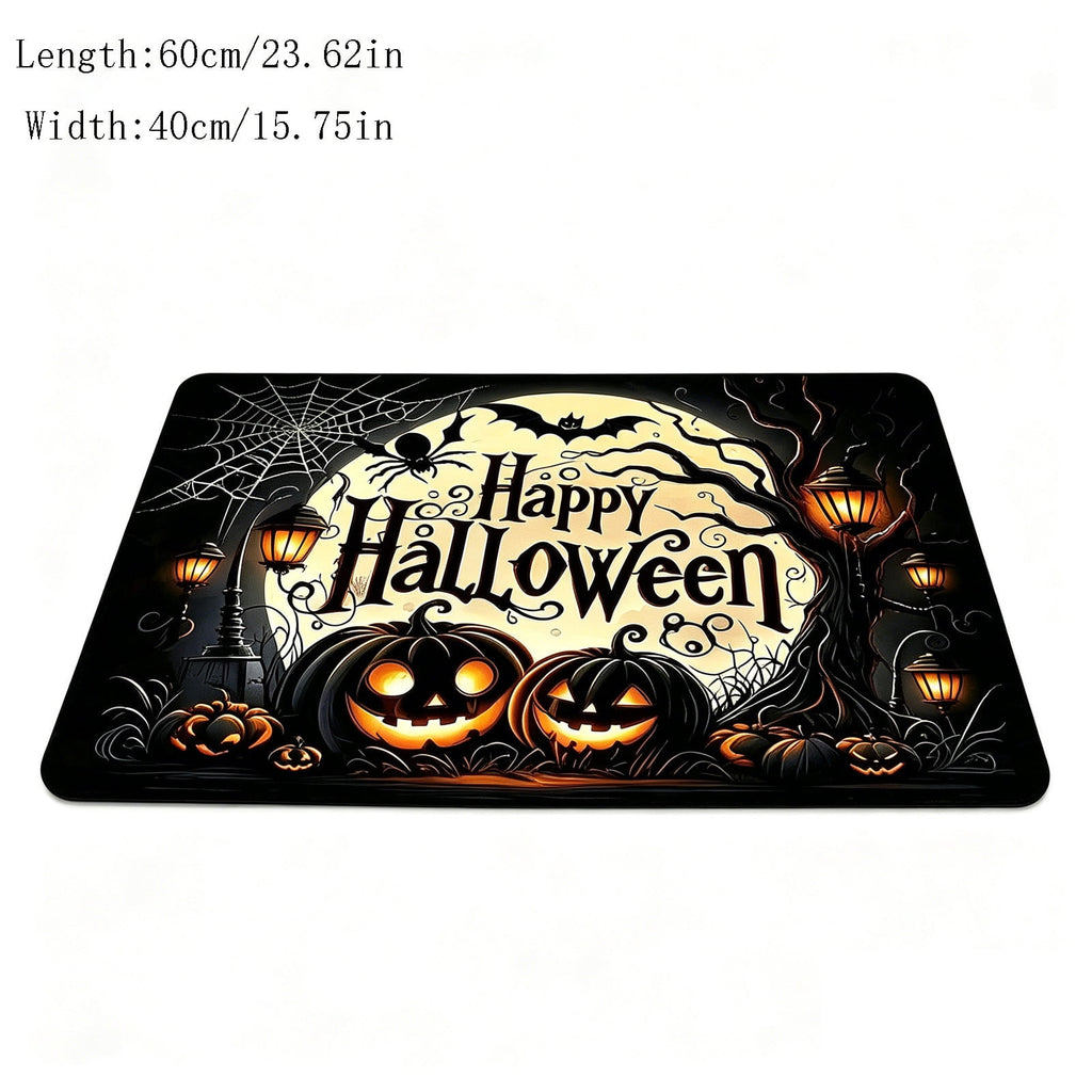sruoe Fall Door Mat Non-Slip Durable Halloween Decor, Halloween Door Mats for Outdoor with Rubber Backing, Porch Patio Entryway, Easy Clean Absorbent Low-Profile Fade-Resistant.