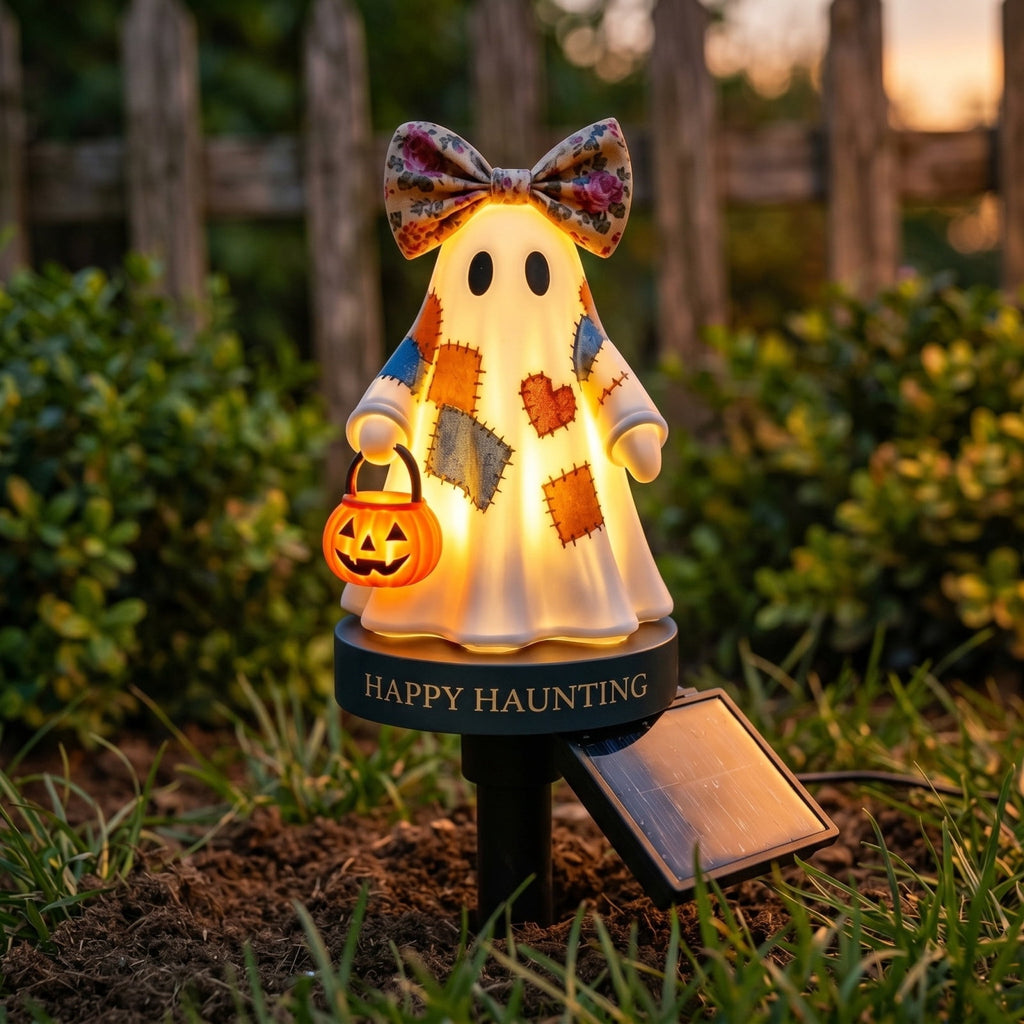 Clearance Halloween Solar Black Cat & Pumpkin Moon Garden Stake Light, Outdoor Waterproof LED Yard Decoration with Crescent Moon, Hanging Jack-o'-Lantern Lantern for Garden, Patio, Walkway, Porch