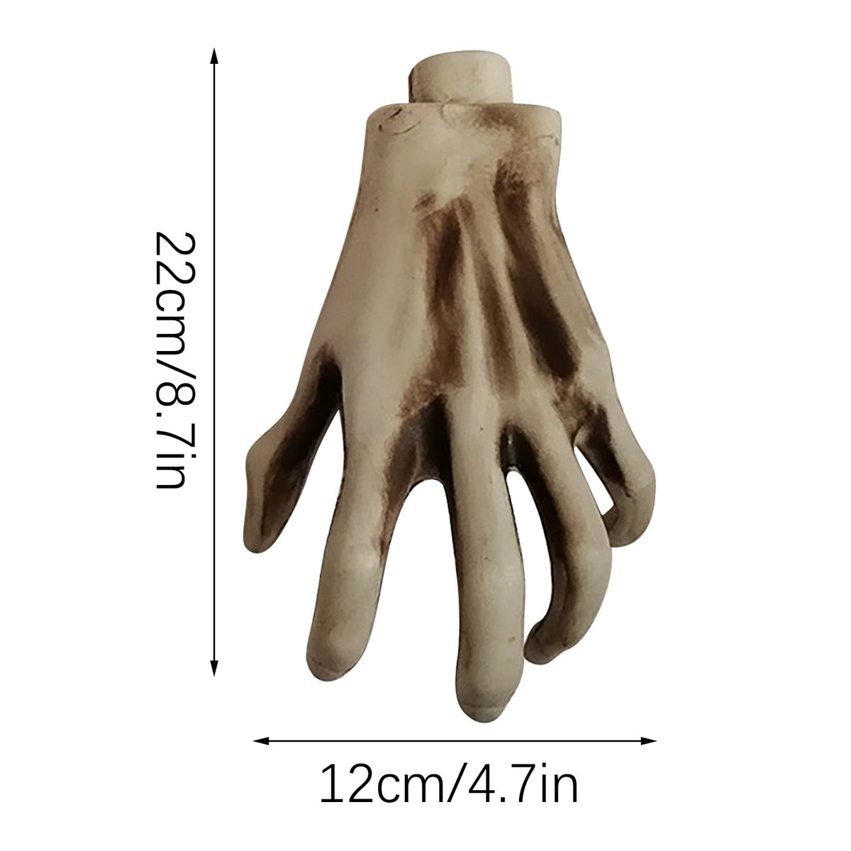 CoreLiving Life-Size Skeleton Hands, Halloween Decorative Props for Tabletop & Mantel, Spooky Gothic Home Decor, Realistic Plastic Party Accents, Set of 1
