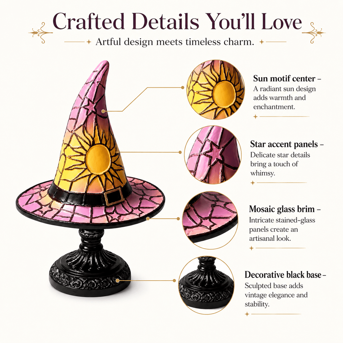Diceymbol 11.81 Inch Halloween Ghost Night Light, Witch Hat Ghost Lamp with Jack O Lantern, Halloween Decorations Indoor for Table Mantel Party Decor