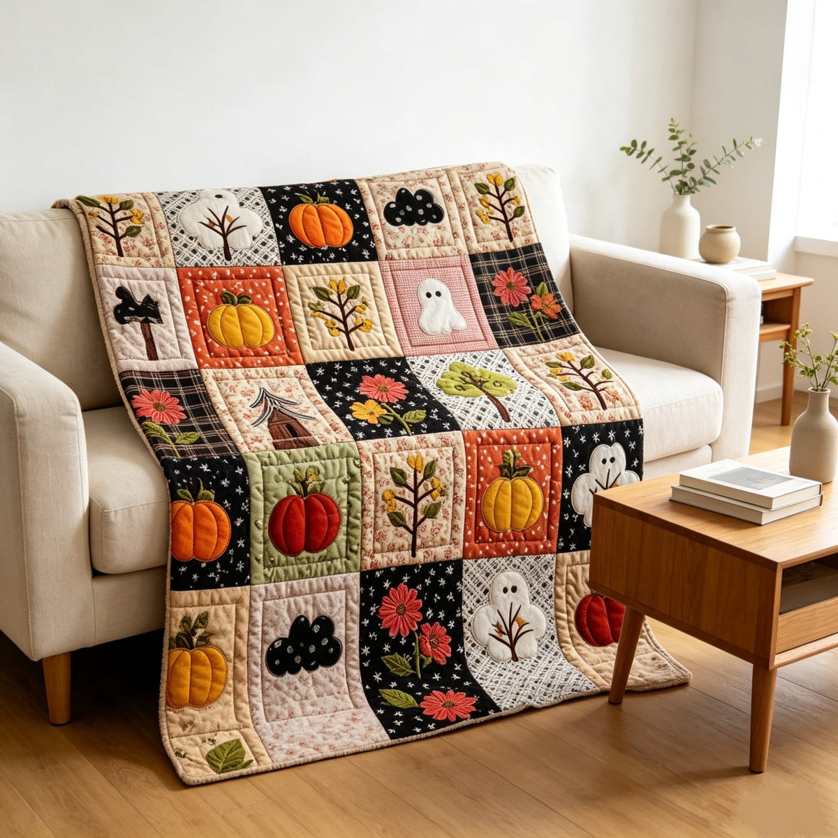 Halloween blanket,Halloween Print Throw Blanket Flannel Soft Cozy Decorative Nap Blanket with Ghost Pumpkin Skull for Office Bedroom Sofa Camping Travel(100x150cm/39x59 Inch),Black