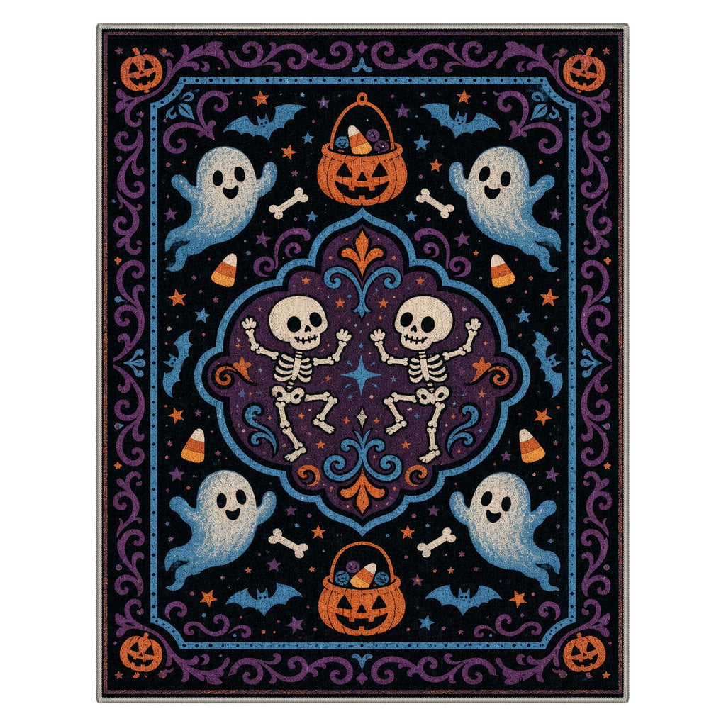 GENIMO 2'x3' Halloween Doormat, Washable Non Slip Soft Gothic Castle Outdoor Door Mat for Front Door Covered Porch Patio Entryway, Antique Gold