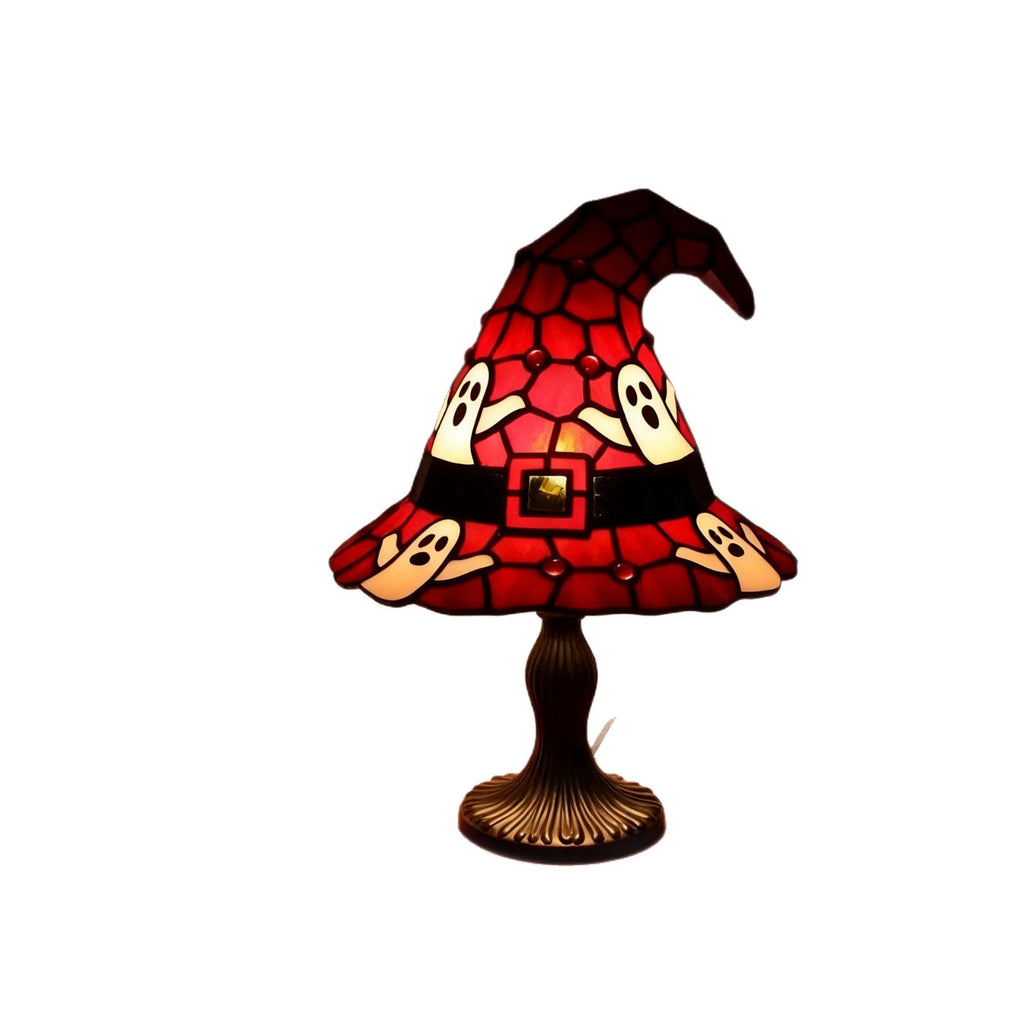 Clearance Witch Hat Lamp, Halloween Nigh Light Handcrafted Retro Resin Witch Hat Light, Usb Powered, Gothic Halloween Decorations for Bedroom