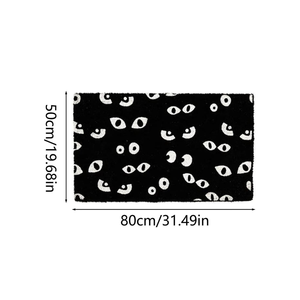 Be Witcha In A Minute Ornate Coir Doormat Halloween Decorations, Weather Resistant Non Slip Mat for Front Porch Witch Gothic Home Decor