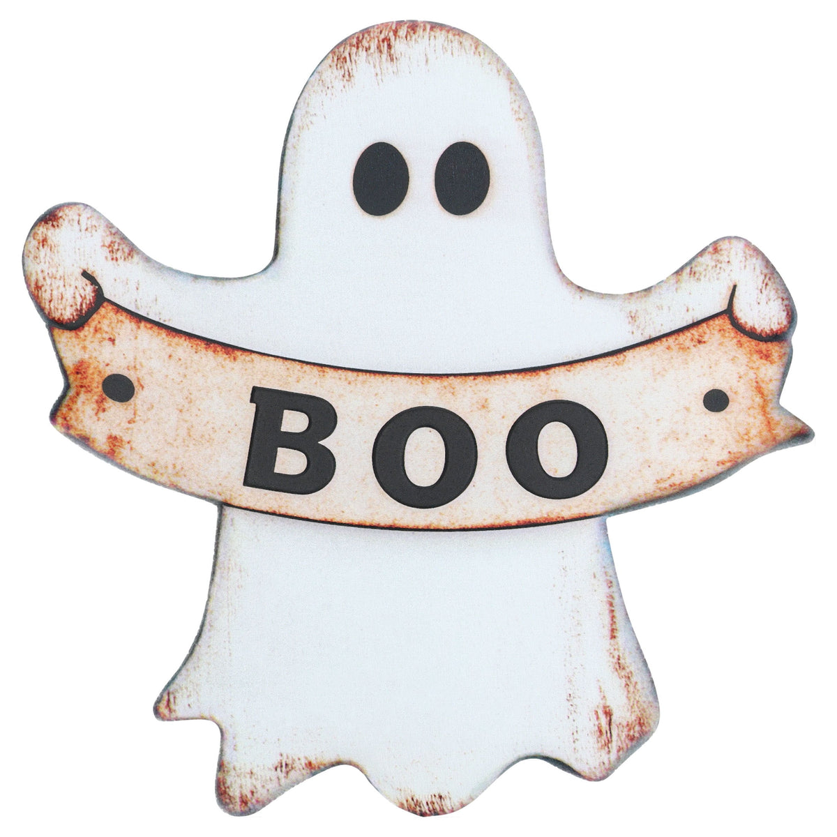 Metal Ghost Yard Stake Decoration, Black and White, Halloween by Way To Celebrate
