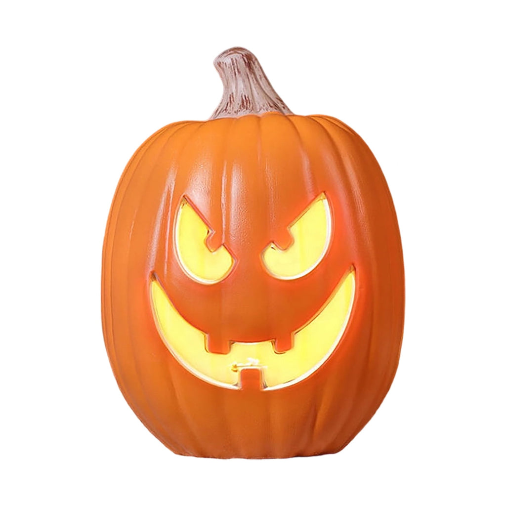 LEFXSMR Pumpkin Light, Glowing Large Plastic Pumpkin Decor with Led Lights, Waterproof Halloween Light for Yard Garden Outdoor Indoor Decor