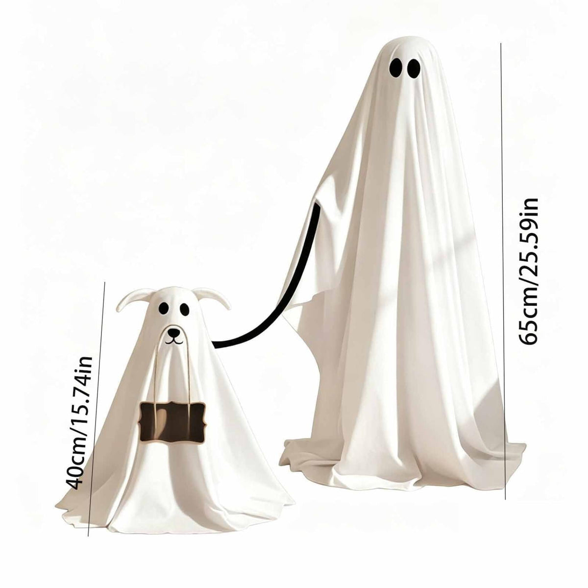 Lighted Halloween Ghost Candy Bowl, Cute LED Ghost Holding Pumpkin Candy Bucket for Trick or Treat, Outdoor Halloween Decorations for Front Porch, Indoor Yard Patio Halloween Decor