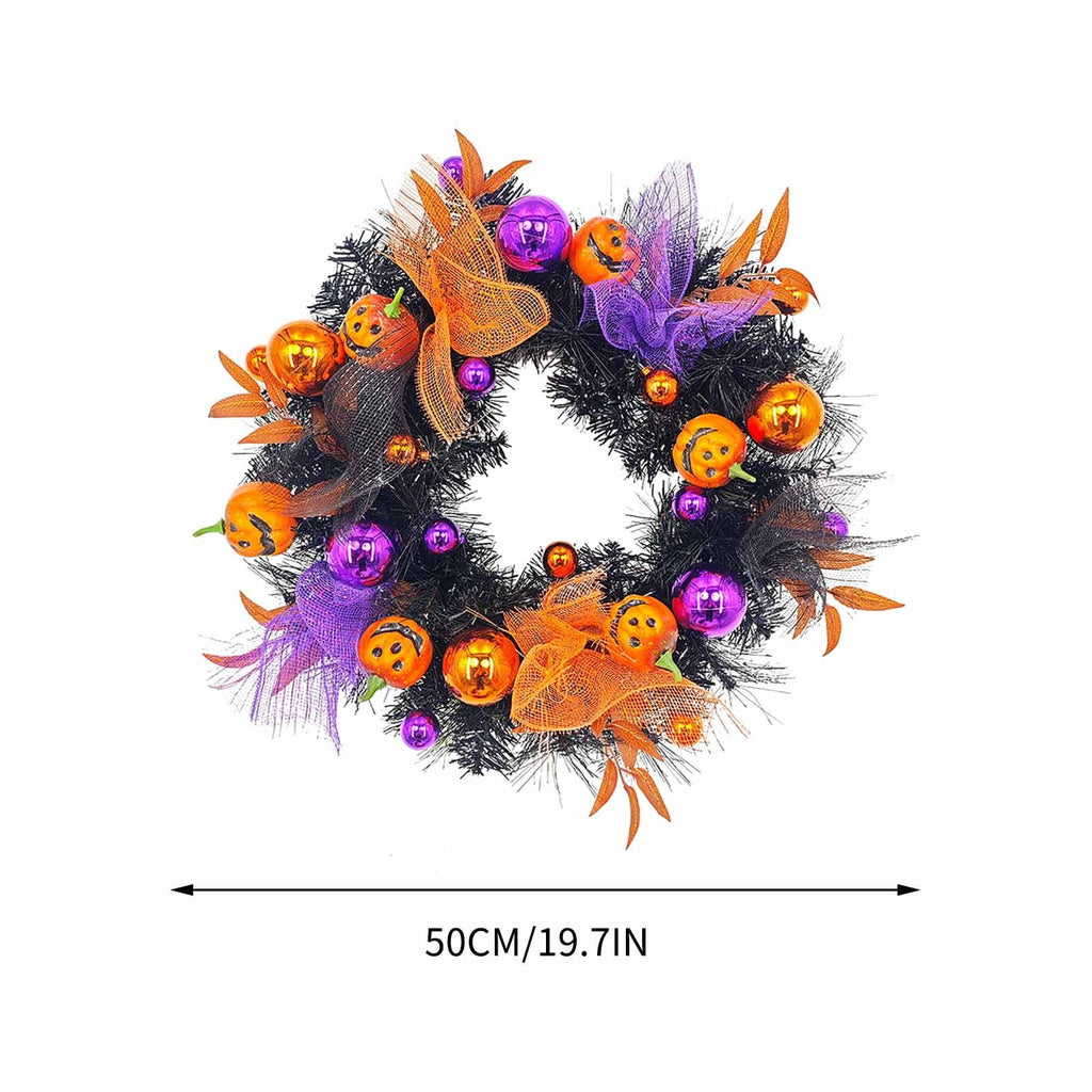 YOTQUSKI Halloween Wreath,Halloween Wreaths For Front Door,Witch Door Wreath Halloween Decorations,with Witch Hat Legs Hanging Lanyard for Party Decorations Indoor Outdoor