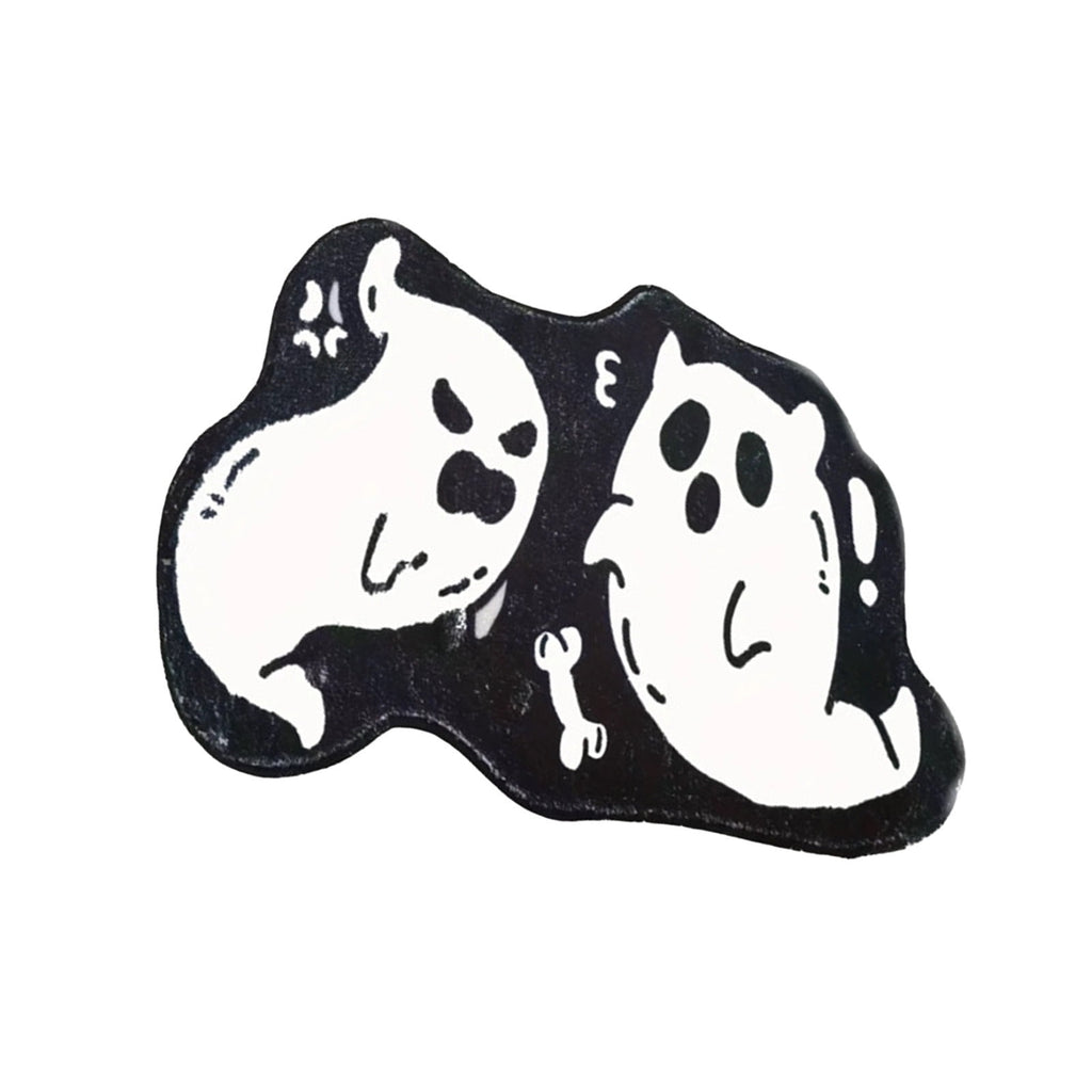 Halloween Decor White Ghost Rug 24x16 inches, Handmade Tufted Fluffy Aesthetic Area Rugs, Cute Soft Cool Non Slip Floor Carpet Bath mat, Living Room, Bathroom, playroom, Kitchen