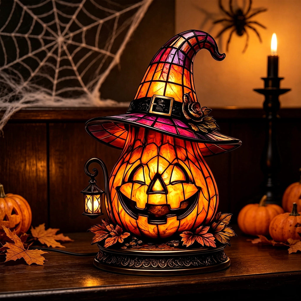 Mauxuk Halloween Black Witch Acrylic Decor - Gothic 2D Tabletop Centerpiece for Spooky Party, Haunting Mantel Decor, Gift for Horror Fans, 8-Inch Tall with Stand