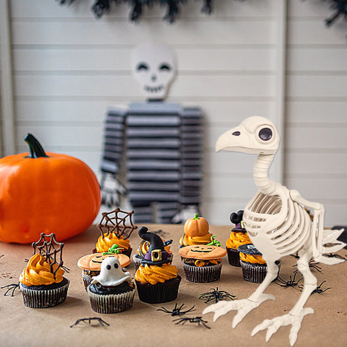 XGFHYJEH Halloween Skeleton Decorations Indoor Outdoor, Halloween Simulation Animals Decoration Ornament, Halloween Scary Decor for Home Outside Yard Lawn Garden Party