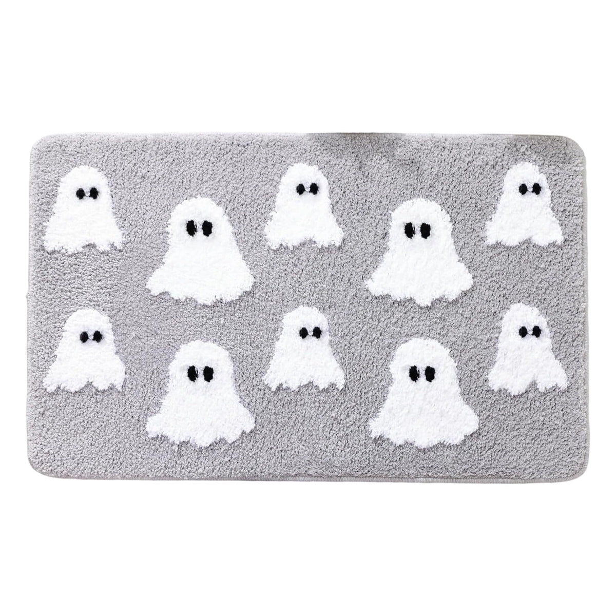 Halloween Ghost Door Mat, Cute Welcome Mat for Front Door Porch Entryway Haunted Outdoor Decor Spooky Decorative Entrance Doormat Non Slip Halloween Rug, 16" x 24"