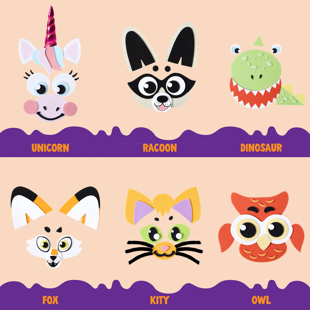 Joyfy 16 Faces Halloween Pumpkin Decorations Stickers Foam Craft Kit, 18 Sheets 16 Designs Halloween Party Favors for Kids, Party Supplies Arts Activities, Jack O Lantern Face Sticker School Gifts