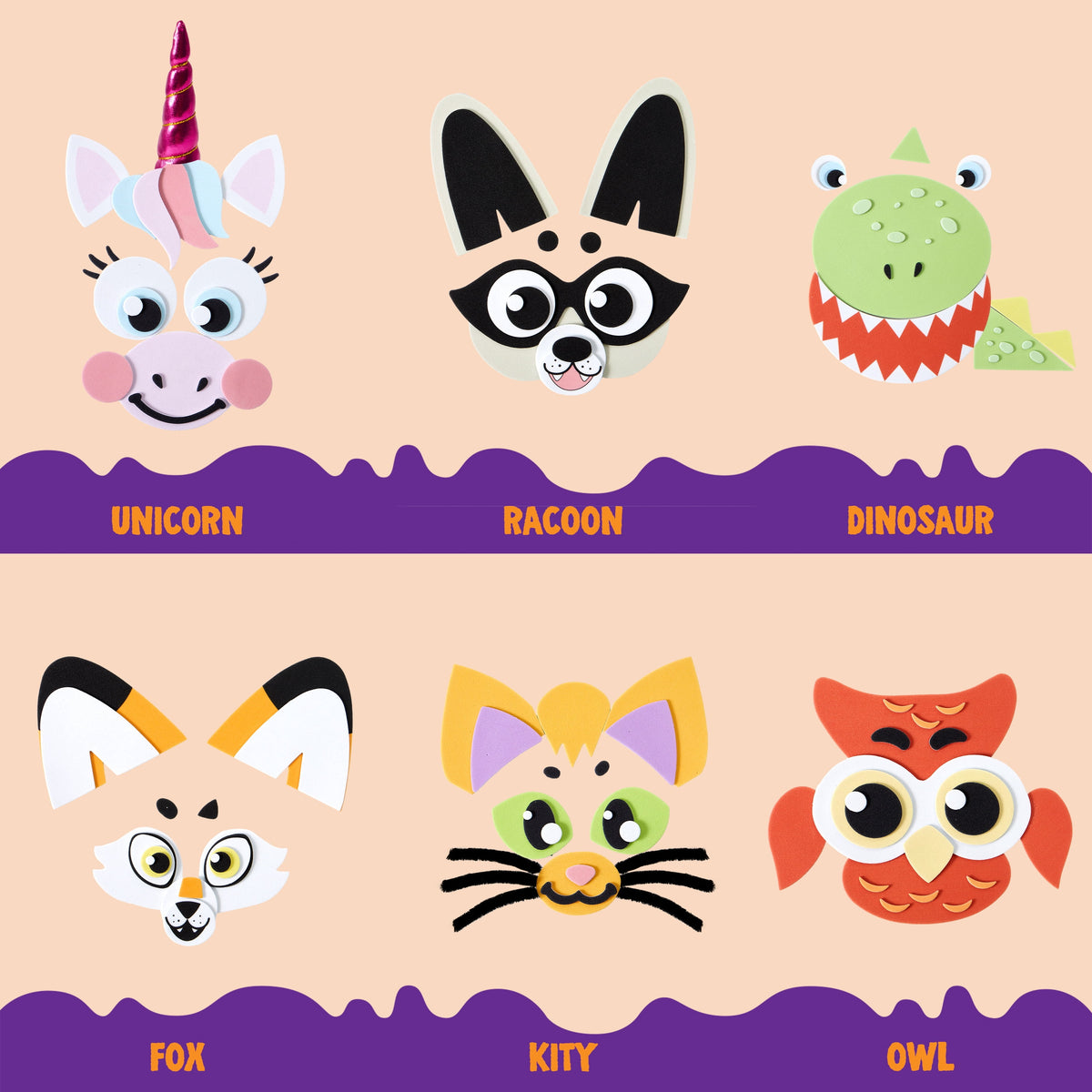 Joyfy 16 Faces Halloween Pumpkin Decorations Stickers Foam Craft Kit, 18 Sheets 16 Designs Halloween Party Favors for Kids, Party Supplies Arts Activities, Jack O Lantern Face Sticker School Gifts