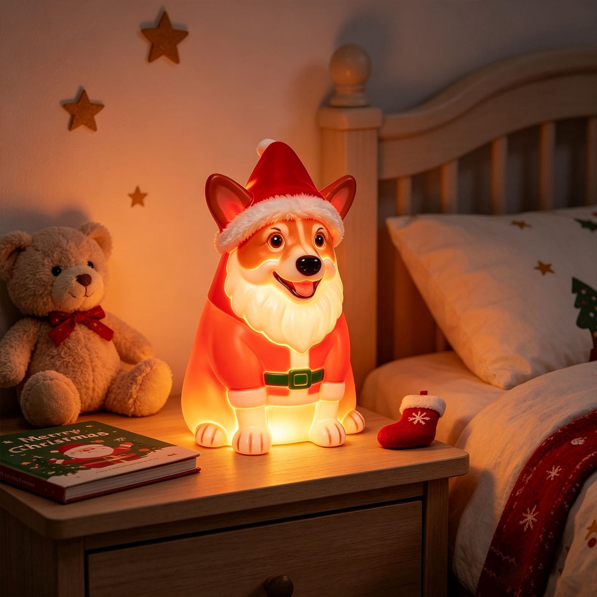 Clearance! Halloween Light‑Up Dog Figurine, 7.9in Scarecrow Dog Statue with Glowing Pumpkin, Waterproof Resin Table Yard Decor