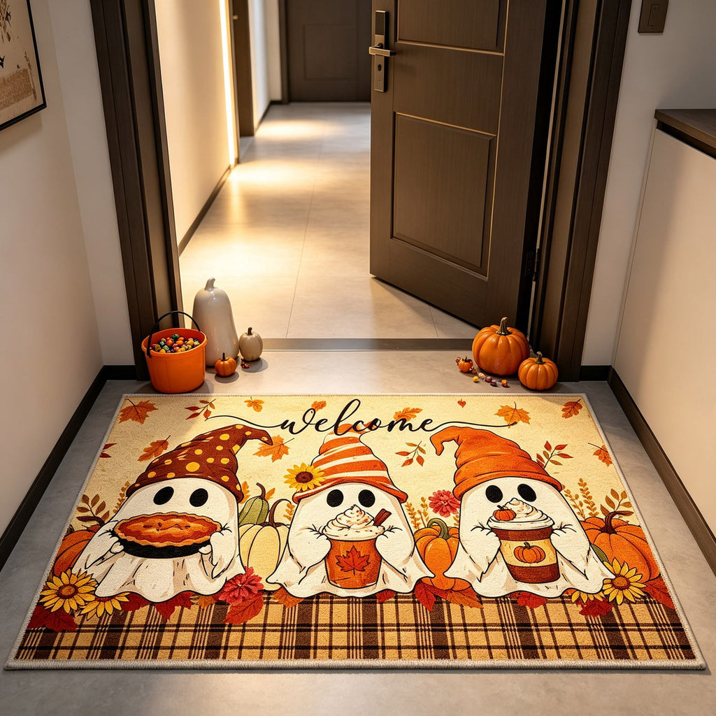 Halloween Kitchen Mat Halloween Printed Carpet Non-slip Entry Door Entry Mat Absorbent Bathroom Kitchen Entryway Mat 40*60cm