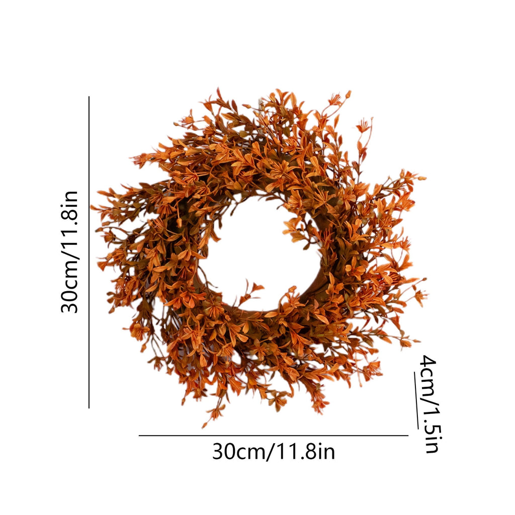 sruoe Fall Wreaths for Front Door for Halloween Party Pendant, Wall Window Decor, Festival Outdoor Hanging Ornament