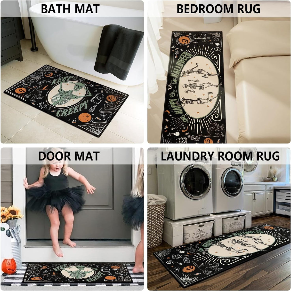 Jack Skeleton Door Mat 30x17 inch, Nightmare Christmas Welcome Doormat, Nightmare Christmas Gfits, Nightmare Christmas Decor