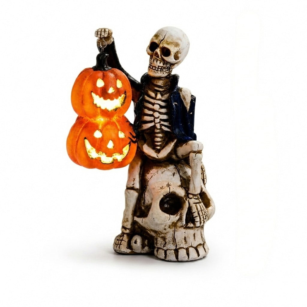 Hotyverty Vintage Window Skeleton Resin Wall Figurine, Gothic Indoor Wall Decor for Door Mantel, Creative Halloween Gift for Halloween Party Decor Enthusiasts