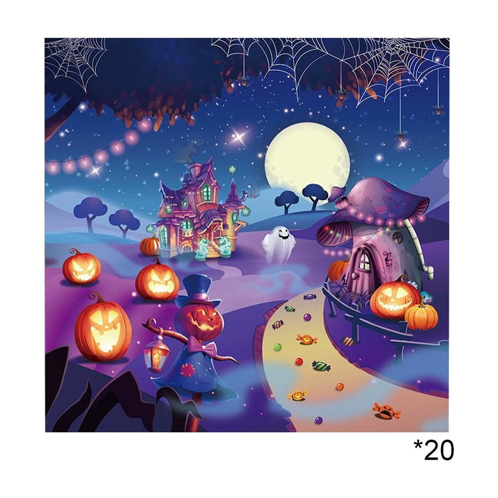 Generic Halloween Door Hanging Decor Pumpkin Ghost Bat Paper Sign Indoor Outdoor Front Door Decoration 16 Inch