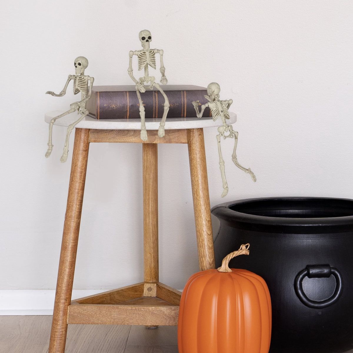 Mini Faux Posable Skeletons, 8", 3 Count, Halloween by Way To Celebrate
