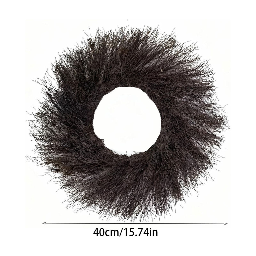 Lypsnake Black Dead Branch Wreath,15.7Inch Natural Twig Front Door Wreath, Bare Twig Wreath for Halloween Fall Farmhouse Wall Window Porch Home Decor