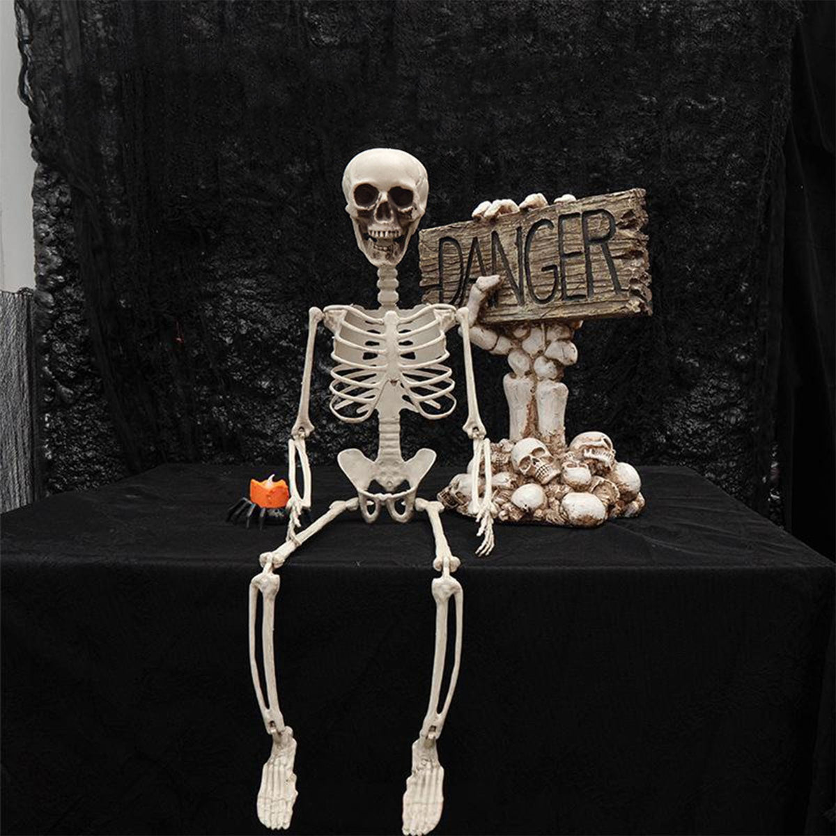 Beollynier 27.5in Detachable Skeleton Model Anatomy Educational Tool Resin Material for Halloween Desk Decor Human Body Teaching Prop
