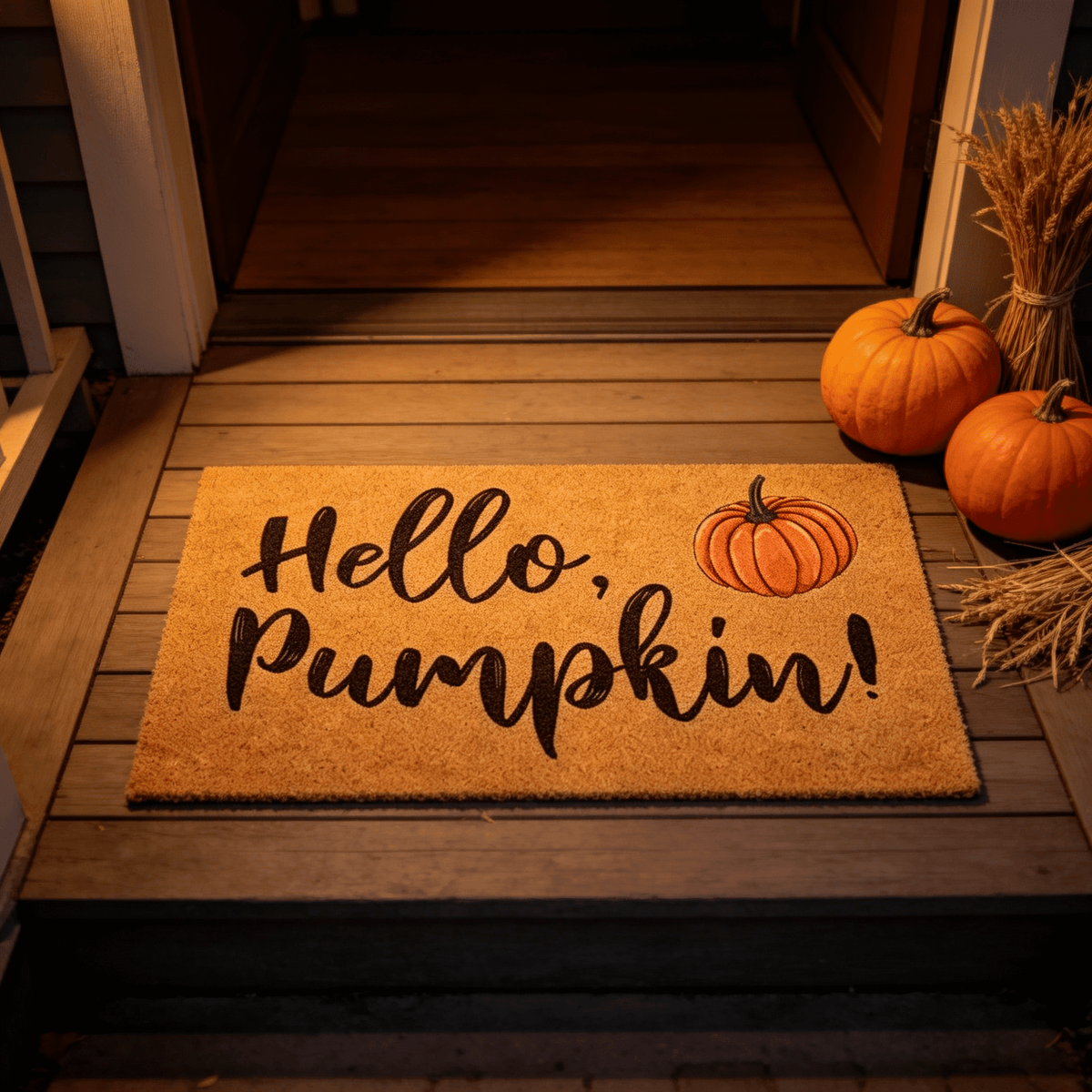 Halloween Pumpkin Doormat, Soft Non-Slip Indoor Outdoor Welcome Rug for Entryway Porch and Front Door