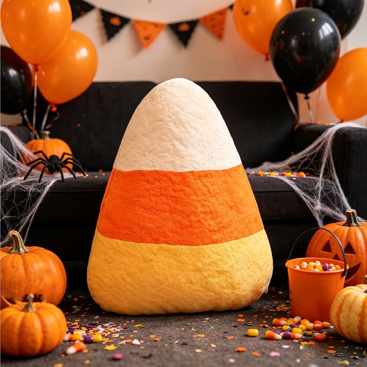 Cute Reading Ghost Plush Throw Pillow, Halloween Book & Pumpkin Bucket Ghost Stuffed Cushion, Spooky Season Decorative Pillow, for Sofa, Bedroom, Party Decor
