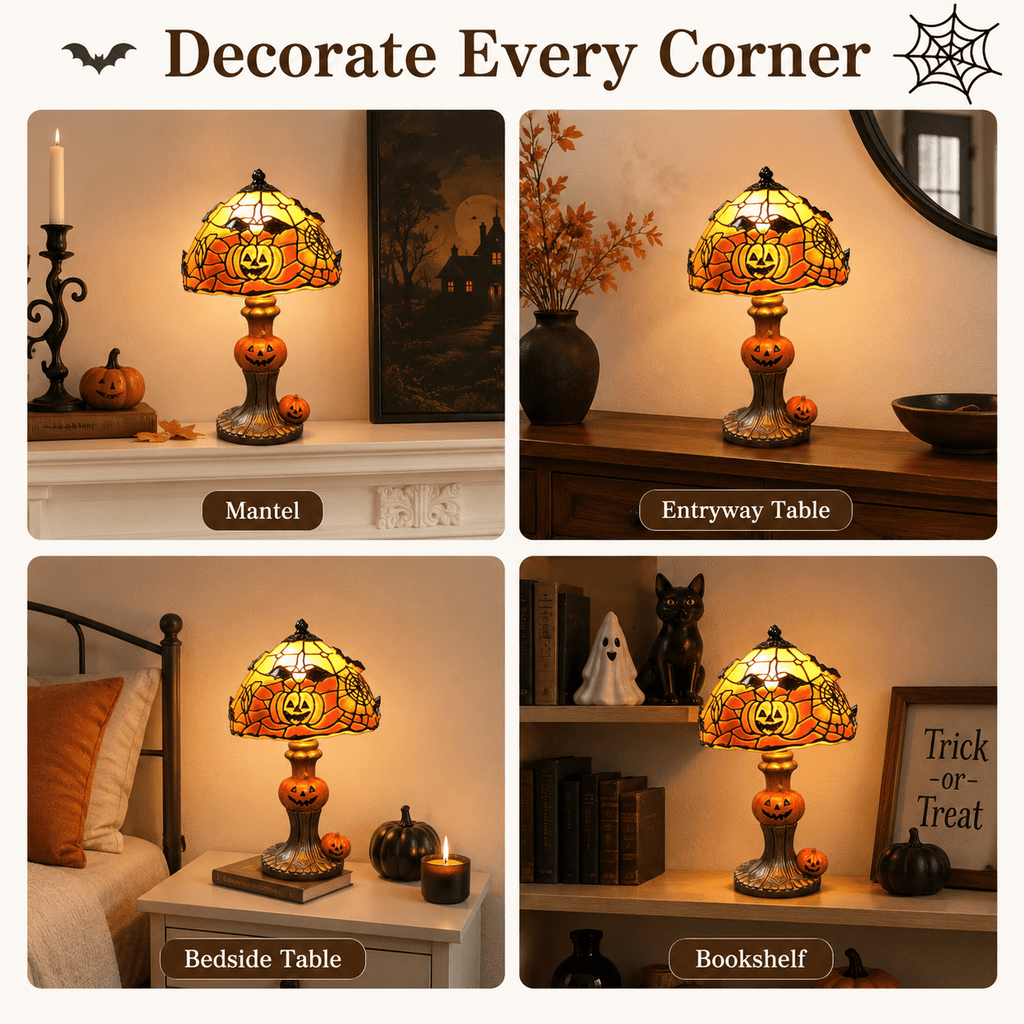 Diceymbol 11.81 Inch Halloween Ghost Night Light, Witch Hat Ghost Lamp with Jack O Lantern, Halloween Decorations Indoor for Table Mantel Party Decor