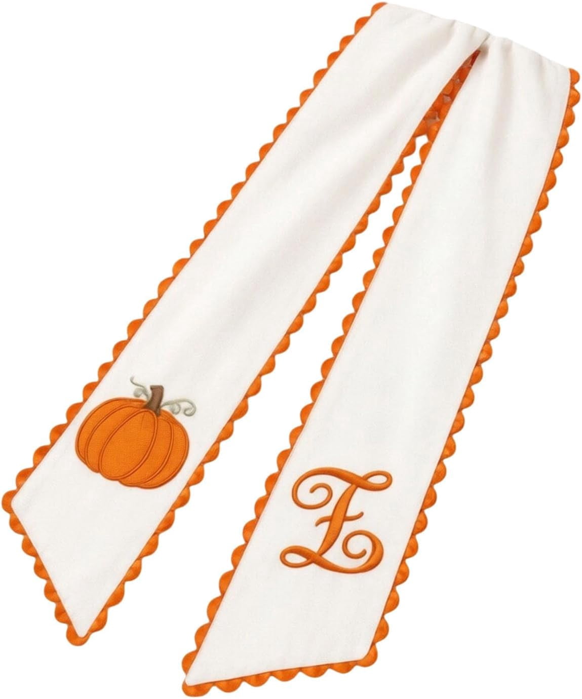 Halloween Pumpkin Wreath Sash Double-Sided Fall Door Ornament Thanksgiving Harvest Display 2-Pack