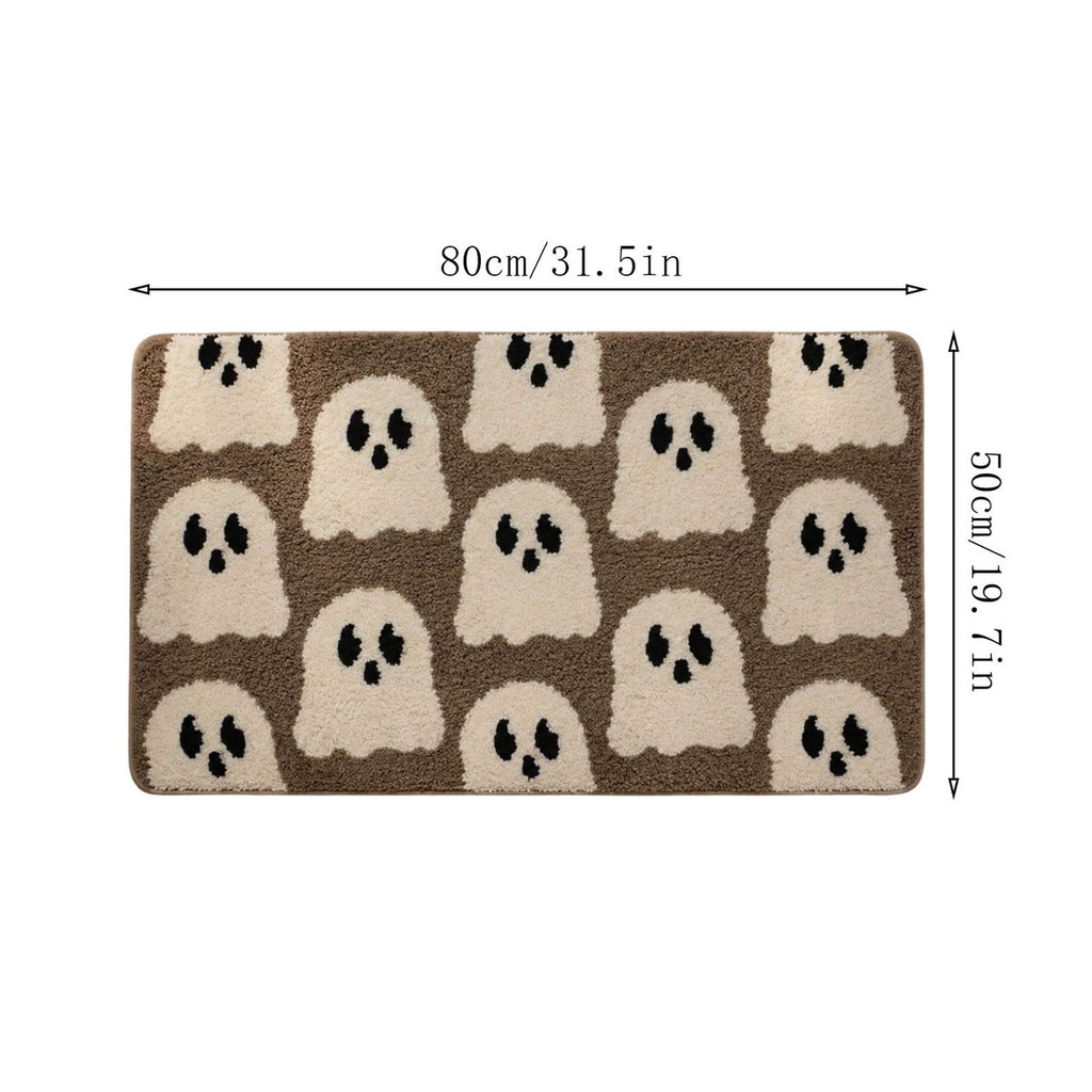 sruoe Fall Door Mat Absorbent Non-Slip Durable Halloween Decorations, Front Door Mat for Porch with Rubber Backing, Indoor Outdoor Entryway, Easy Clean Low-Profile Fade-Resistant.