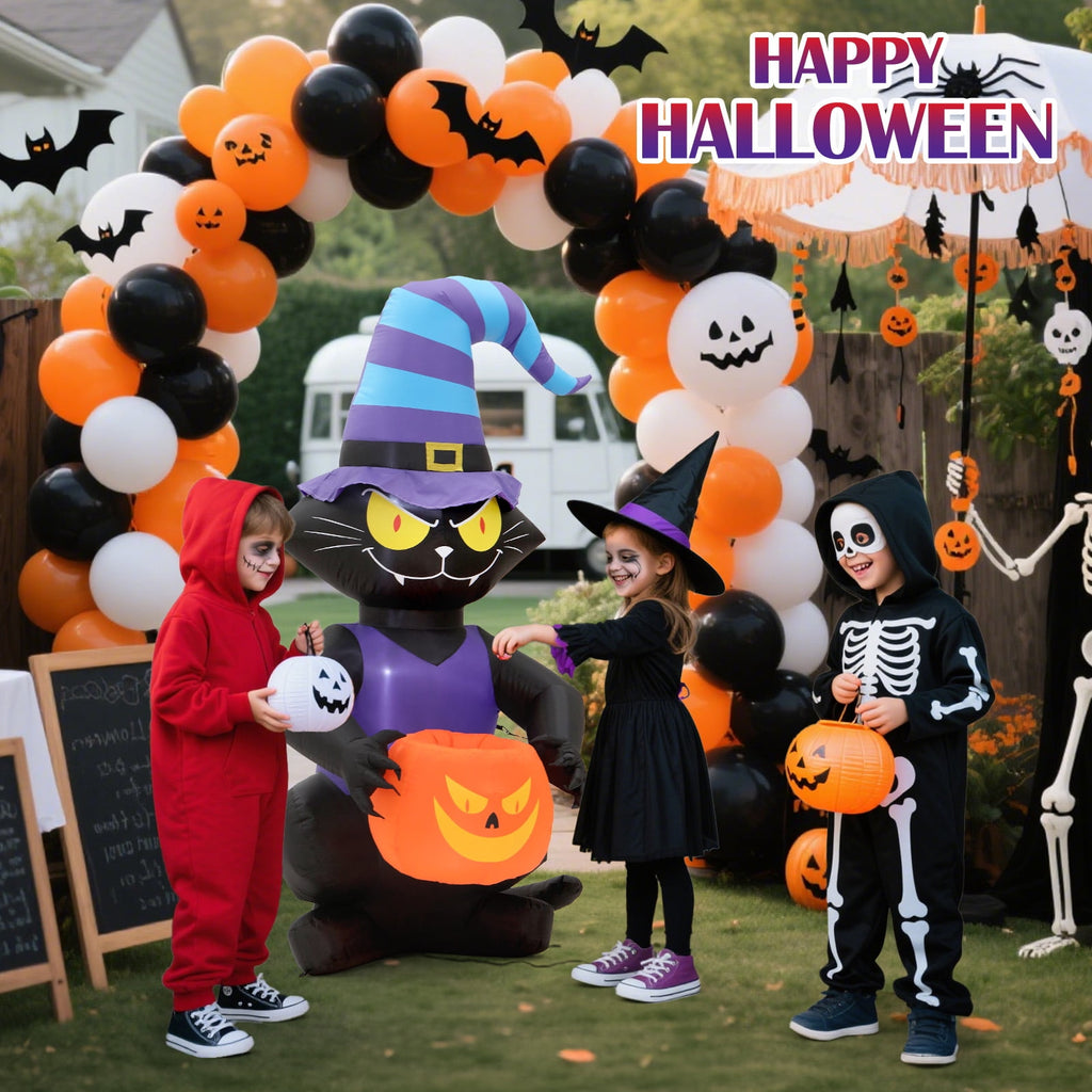 Toiyjofe 8ft Giant Halloween Inflatable Grim Reaper Tree with Pumpkins & LED Lights, Outdoor Skeleton Yard Decoration for Lawn & Haunted House