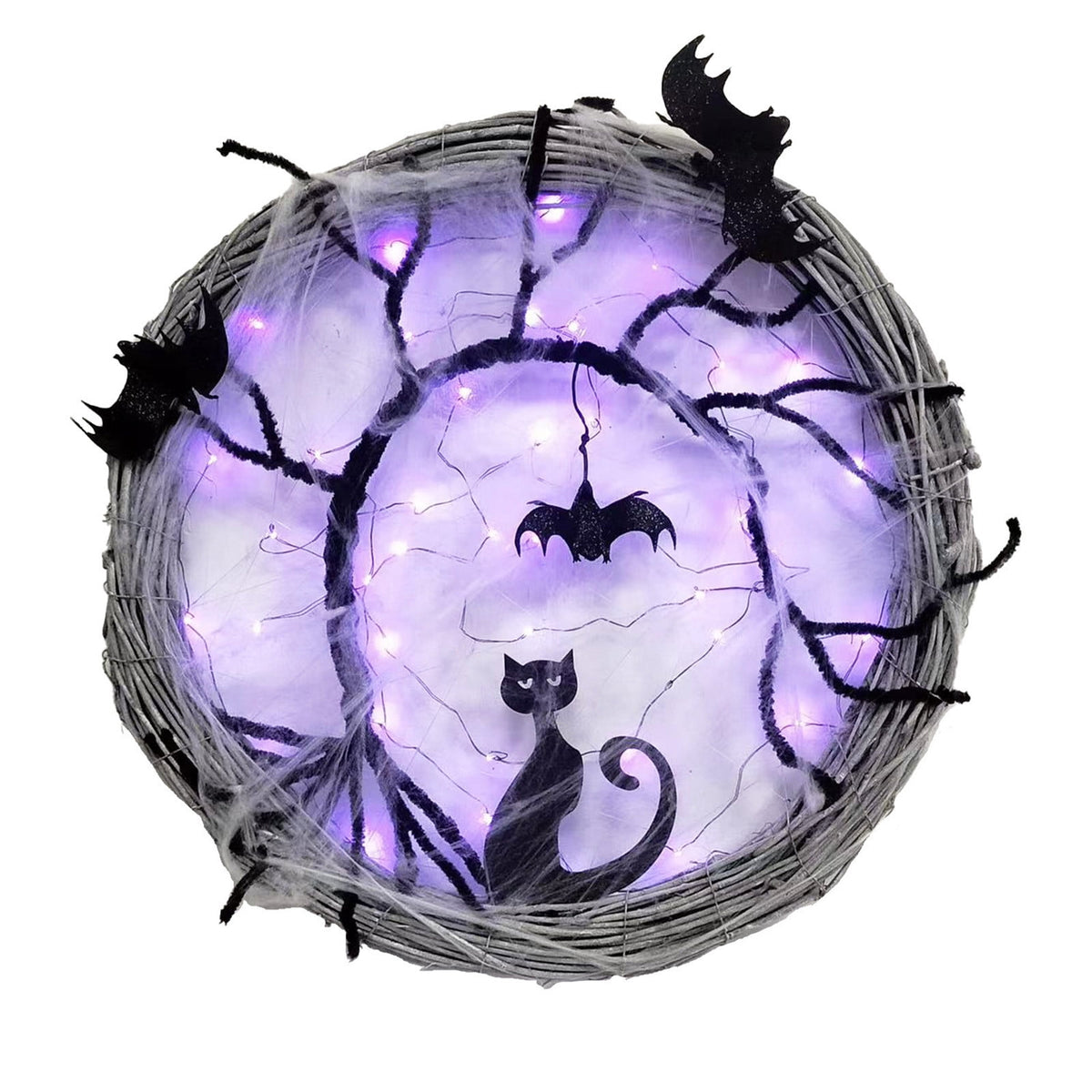 Fankiway Halloween Wreaths for front door, Halloween Black Flower Wreath Wall Door Hanging Festival Party Decor, Halloween Outdoor Wreath, Halloween Decorations