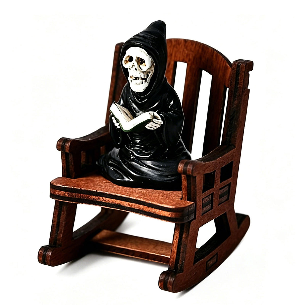 Hotyverty Vintage Window Skeleton Resin Wall Figurine, Gothic Indoor Wall Decor for Door Mantel, Creative Halloween Gift for Halloween Party Decor Enthusiasts